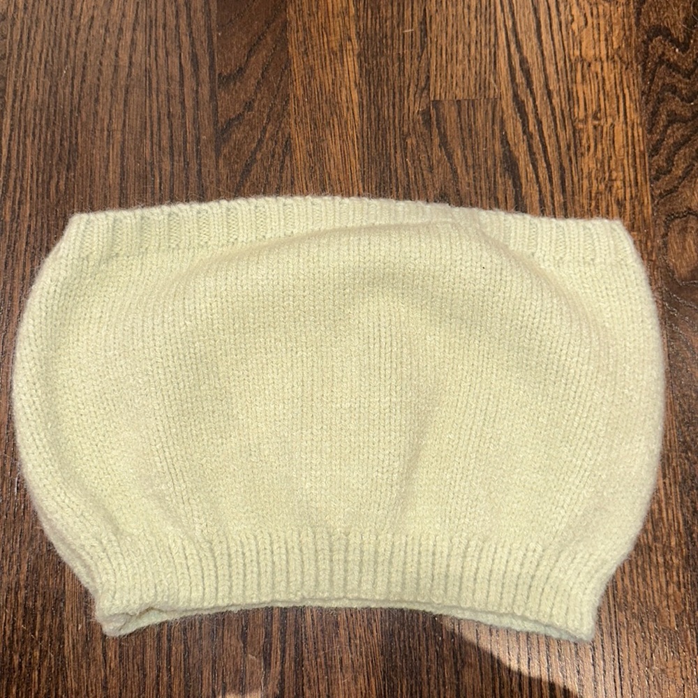 Blue Blush Knit Tube Top Sage
